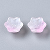 Transparent Two Tone Spray Painted Glass Beads GLAA-Q089-002B-008-3