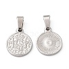 304 Stainless Steel Coin Pendants STAS-F183-01P-A-2
