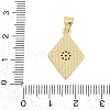 Brass Micro Pave Cubic Zirconia Pendants KK-I723-43G-3