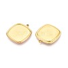 304 Stainless Steel Pendant Cabochon Settings STAS-T067-14G-2