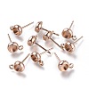 Ion Plating(IP) 304 Stainless Steel Stud Earring Settings LS-STAS-I161-01A-RG-1
