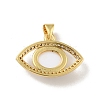 Brass Micro Pave Cubic Zirconia Pendants KK-B059-40G-D-2