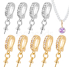 10Pcs 2 Colors Brass Crystal Rhinestone Fold Over Clasps FIND-PH0020-87-1