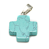 Natural & Synthetic Mixed Stone Pendants G-S293-15-B-4