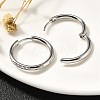 304 Stainless Steel Micro Pave Clear Cubic Zirconia Huggie Hoop Earrings EJEW-C096-01H-P01-5