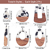 SUNNYCLUE Resin & Walnut Wood Pendants RESI-SC0001-45-2