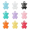 36Pcs 9 Colors Spray Painted Alloy Charms X1-FIND-LS0001-55-1