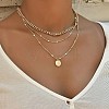 Alloy 3 Layer Necklaces for Women WG9523E-06-1