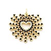 Brass Micro Pave Cubic Zirconia Pendants KK-Q006-35G-04-1