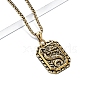 Retro Chinese Style Dragon-Shaped Titanium Steel Pendant Box Chain Necklaces PW-WGA2FFF-02-2