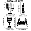 MAYJOYDIY US 1 Set Hanukkah PET Hollow Out Drawing Painting Stencils DIY-MA0002-19A-2