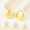 Half Round 304 Stainless Steel Stud Earrings EJEW-A125-69G-3