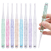 8Pcs 8 Colors Plastic Crochet Hooks AJEW-UN0002-35-1