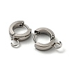 Tarnish Resistant 201 Stainless Steel Huggie Hoop Earrings Findings STAS-A167-01L-P-2