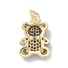 Rack Plating Brass Micro Pave Cubic Zirconia Charms KK-H443-06G-03-2