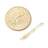 Faceted Round Natural Quartz Crystal & Gold Rutilated Quartz & Yellow Opal Beaded Connector Charms PALLOY-JF03530-04-4