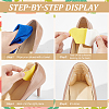 4 Pairs 4 Styles Sponge with Polyester Non-Slip Shoes Pads AJEW-FG0003-90-4