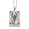 Non-Tarnish 304 Stainless Steel Tarot Pendant Necklaces NJEW-A026-01P-08-1