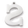 Tarnish Resistant 304 Stainless Steel Letter Pendant Rhinestone Settings STAS-J028-01S-2