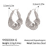 Twist 304 Stainless Steel Hoop Earrings JE2678-2-1