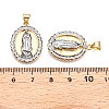 Brass Micro Pave Cubic Zirconia Pendants KK-T070-25G-3