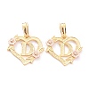 Real 18K Gold Plated Brass  Pendants KK-J042-43G-D-1