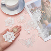 Gorgecraft 14Pcs 7 Style Lace Embroidery Sewing Fiber Ornaments DIY-GF0006-18-3