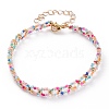 Round Mixed Style Glass Seed Beaded Bracelets BJEW-JB05870-3