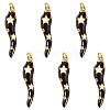 6Pcs Brass Enamel Pendants KK-SW0001-08E-1
