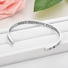 Inspirational Stainless Steel Cuff Bangles for Men Women FS-WG0E735-11-1