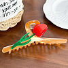 Flower Cellulose Acetate Claw Hair Clips PW-WG6D7F1-05-1