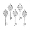 Tibetan Style Alloy Key Pendant Cabochon Bezel Settings LS-PALLOY-J494-51AS-1