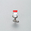 Titanium Steel Cubic Zirconia Square Dermal Anchor Base/Top for Women Men WG87C2F-02-1