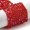 Electroplate Transparent Glass Beads Strands LS-EGLA-A035-T4mm-L01-1