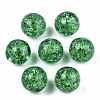 Transparent Crackle Acrylic Round Beads Strands X-CCG-R002-12mm-08-2