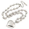 304 Stainless Steel Heart Pendant Necklaces for Women NJEW-Z040-03P-1