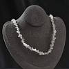 Natural Moonstone Chip Beaded Necklaces for Men Women NJEW-G159-01J-3