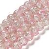 Spray Painted Crackle Glass Beads Strands CCG-Q002-10mm-01-1