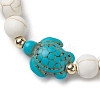 Round Synthetic Howlite Beaded Stretch Bracelets BJEW-JB10269-03-2