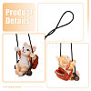 Resin Cat Pendant Decorations HJEW-WH0102-018-4