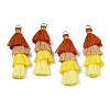 Polycotton(Polyester Cotton) Layered Tassel Big Pendant Decorations FIND-T052-16-04-2