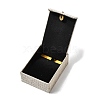 Wood Covered with Linen Cloth Pendant Necklace Boxes OBOX-XCP0001-04-2