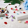  Jewelry 10 Style Polyester Imitation Flower Ornamenrt Accessories DIY-PJ0001-33-15