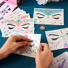 9 Sheets 9 Style Creative Fluorescent Face Tattoo Paper Stickers STIC-TA0002-01-7