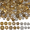 320Pcs 16 Styles Tibetan Style Bead Caps TIBE-SC0002-15-1