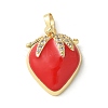 Brass Micro Pave Cubic Zirconia Pendants X-KK-P290-62G-1