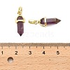 Natural Amethyst Double Terminal Pointed Pendant G-H097-01G-08-3