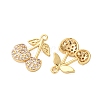 Brass Micro Pave Cubic Zirconia Pendants KK-F895-18A-G-2