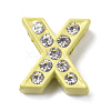 Alloy Rhinestone Slide Charms PALLOY-WH0070-22X-2