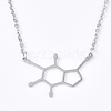 Non-Tarnish 201 Stainless Steel Pendant Necklaces NJEW-T009-JN103-1-40-1